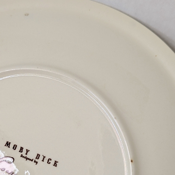 Vintage Vernon Kilns Rockwell Kent Brown Transferware Moby Dick Plate 10.5" - Picture 6 of 9